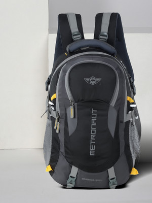 METRONAUT Hammer Hi storage Travel 40L with rain cover 40 L Laptop Backpack(Black, Grey)