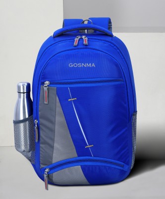 GOSNMA Laptop Backpack 1010 Medium Waterproof School Bag/College Bag/For Unisex 30 L Laptop Backpack(Blue, Grey)