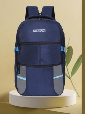 PROVOGUE Unisex Spacy with Rain cover and reflective strip 35 L Laptop Backpack(Blue)