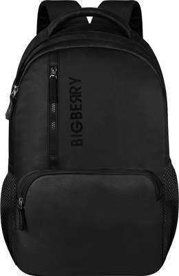 BIGBERRY NEWAGE 28 Ltrs genuine PU Backpack with Multiple Compartments & organiser 28 L Laptop Backpack(Black)