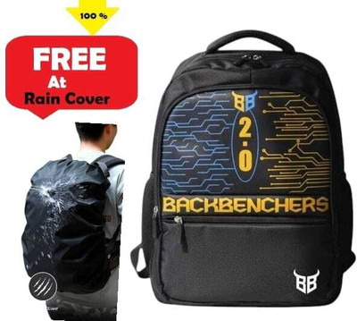 AKKARFT Backbencher 2.O Unisex School Bags 2 Hidden Secret Pockets 30 L Laptop Backpack(Black)