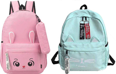 Plama Trendy Backpacks for Stylish Girls 30 L Backpack(Pink, Green)