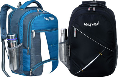 SKY RISE backpack27 40 L Laptop Backpack(Multicolor, Black)
