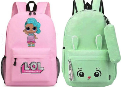 Plama Trendy Backpacks for Stylish Girls 30 L Backpack(Pink, Green)
