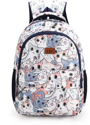 KRISNA SYAM COLLECTION Cartoon Kids School Bag-Cute,Durable,Lightweight Bag for Boys & Girls 35 L Backpack(White, Black)