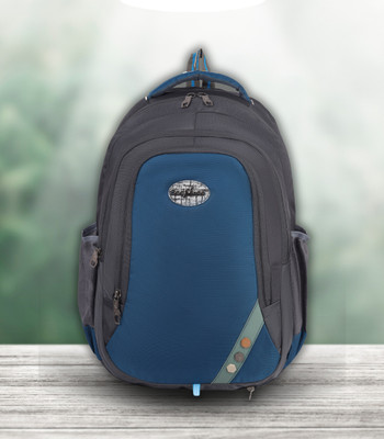 SeeNLee Reflective Stripes Backpack with Unique Button Patch - Stand Out in Style 31 L Backpack(Black)