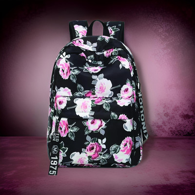 Shishtha 000111-BLCK ROSE-1_ab 20 L Backpack(Black)