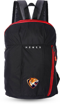 H-Hemes HEMES-Tiger-LB-RedZip_12 12 L Backpack(Black, Red)