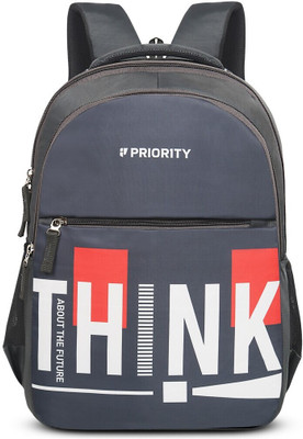 Priority Polyester Magnet 005 Printed College 30 L Backpack(Grey)