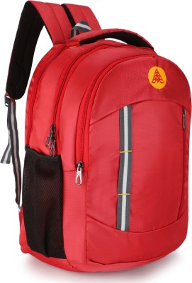 ADAMSON logo designs laptop backpacks college bag laptop padded 32 L Laptop Backpack(Red)