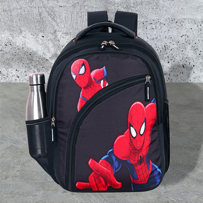 ZERUS Kids Cartoon Print School Bag Boys Girls Lightweight Travel Backpack for Tuition 21 L Backpack(Black)