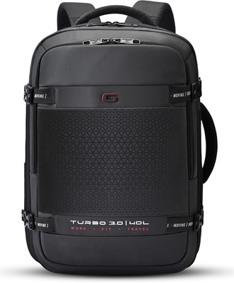Gear TURBO 3 ANTI THEFT FAUX LEATHER WITH RAINCOVER 40 L Laptop Backpack deal from flipkart