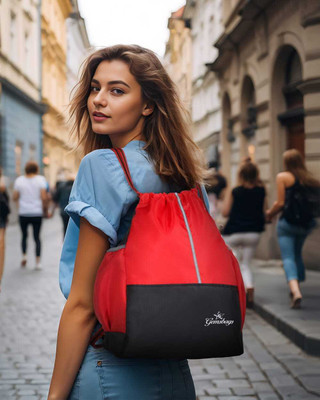 geems DRAWSTRING BAG 30 L Laptop Backpack(Red)