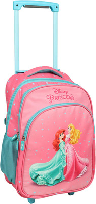 DISNEY Novex Princess 16'' Kids Backpack Trolley Bag with 2 Wheel / School Bag 30 L Trolley Backpack(Pink)