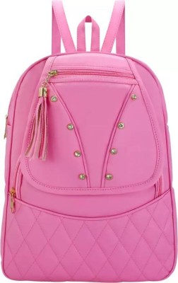 EVOLIC Small 15 L Backpack Women Trendy College Bag Backpack(Pink, 15 L)