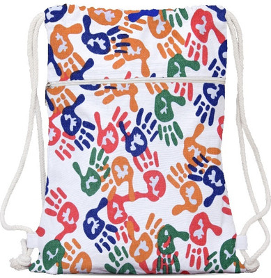 JEH BAGS Colourful Hand - String Bag 10 L Backpack(Multicolor)