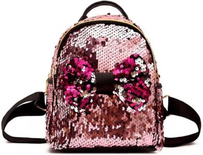Krismo Pink Tie Medium Backpack Stylish Comfortable Handbag For Women 25 L Backpack(Pink)