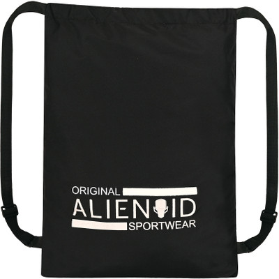 Alienoid Drawstring Sack with Adjustable Strap - Gym, Sports, Trekking & Travel Companion 12 L Backpack(Black)