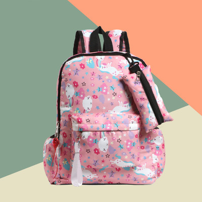 Zaxcer Backpack for Girl,School Bag for girl, Laptop Bag, Office Bag 15 L Laptop Backpack(Pink)