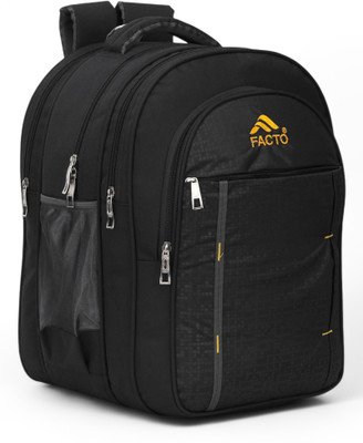 facto High Quality Stylish Casual Waterproof School Bag boys & girls Class 6th to 10th 70 L Backpack(Black)