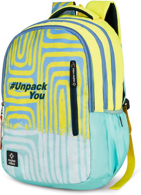 NASHER MILES Psychology | 3 Compartments | Rain Cover | Casual | College | School 45 L Laptop Backpack(Yellow, Blue)