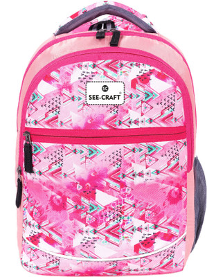SEE-CRAFT 31L Full Printed Backpack For Women & Girls High School & College Office 31 L Backpack(Pink)