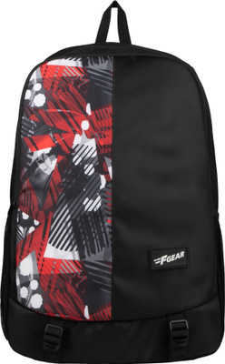 F Gear Touville Geometric Black Red 25 L Laptop Backpack(Black, Red)
