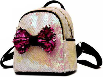 Krismo White Tie Medium Backpack Stylish Comfortable Handbag For Women 25 L Backpack(White)