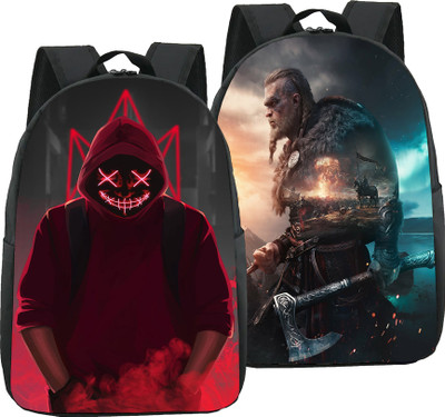 khatushyam collection DEVIL+DGTL 14-COMBOb 30 L Laptop Backpack(Multicolor)