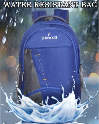 FLEXCY LEATHER ROYAL BLUE FLEXCY NEW THREE PARTITION BACKPACK_16 35 L Backpack(Blue)