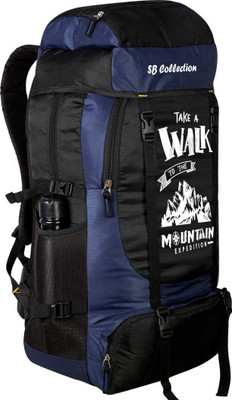 SBCOLLECTION Compact Rucksack Travel Bag for Trekking, Hiking with Shoe Compartment 72 L Laptop Backpack(Blue)