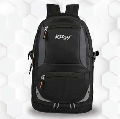 RITZY Large 40 L Laptop Backpack Spacy unisex backpack with rain cover (BLACK ) 40 L Laptop Backpack(Black)