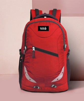 Kaya Trek Casual Bag with Padded Laptop Sleeve,With Rain Cover And Reflective Strip(1008) 35 L Laptop Backpack(Red)