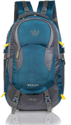 WESLEY Unisex Travel Rucksack hiking bag with Raincover & internal organiser 45 L Laptop Backpack(Multicolor)
