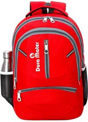Duramatter Water Resistant Laptop Backpack with 2 Compartments Bottle Holder for Men/Women 35 L Laptop Backpack(Red)