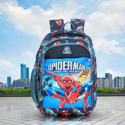 CAPTAIN SCHOOL BACKPACKS FOR KIDS 20 L Backpack(Black, Blue)