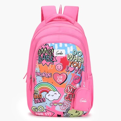 Genie Cool School Backpack - Pink 36 L Backpack(Pink)