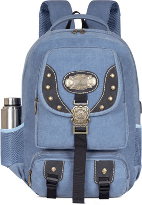 Sudan Vintage Adventurer Backpack - Heavy-Duty Canvas Multi-Utility Pack 30 L Backpack(Blue)
