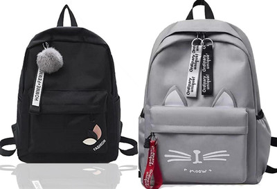 KSC Best Digital print backpack 20 L Backpack(Black, Grey)