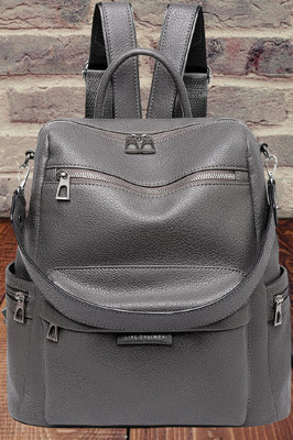 WomenBuzz Women's Fashion Backpack Purses Multipurpose Design Handbags and Shoulder Bag 25 L Backpack(Grey)