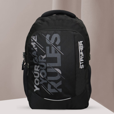 Stryker Stylish Backpack for School, College & Travel 35 L Laptop Backpack(Black)