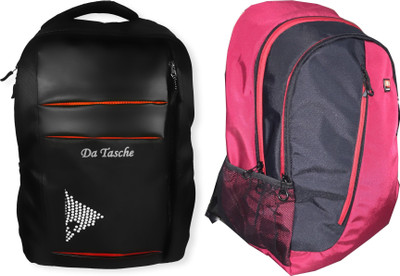 Da Tasche REX MIX BLK 30 L Laptop Backpack(Black, Multicolor)