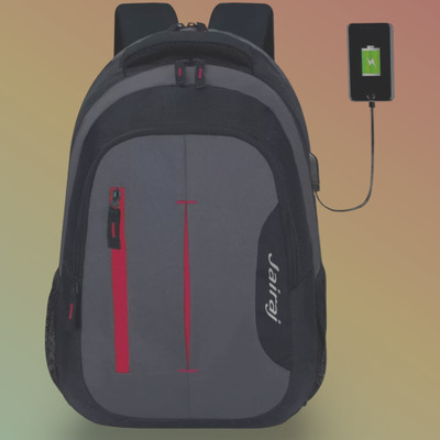 JairaJ backpack bag laptop bag school backpag(20*14) 38 L Laptop Backpack(Red, Grey)