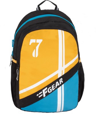 F GEAR Shigo Yellow Logo Blue 24 L Laptop Backpack(Gold)