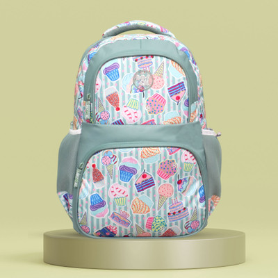 Stryker Ice Cream Print School Backpack with Multiple Compartments | Color Olive Green 35 L Laptop Backpack(Green)