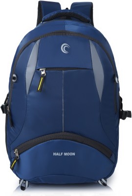 Half Moon Casual Office Laptop College Business Waterproof Shoulder Backpack For Unisex 35 L Laptop Backpack(Blue)