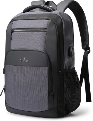 The CLOWNFISH 16 Litres Polyester Laptop Backpack fits 15.6 inch laptop (GREY) 16 L Laptop Backpack(Grey)