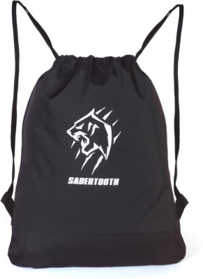 SABERTOOTH LEO Backpack Daypack, Drawstring bag, Yoga Bag sport bags and gym bags 18 Liters 18 L Backpack(Black)