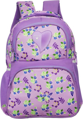 Stryker Flower Print School, College bag | school bags for girls waterproof bag 30 L Laptop Backpack(Purple)