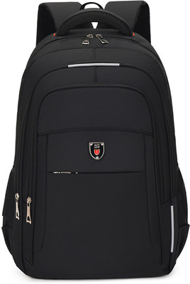 SYGA Mens Large Capacity Business Computer Backpack Outdoor Travel Student School bag 15 L Backpack(Black)